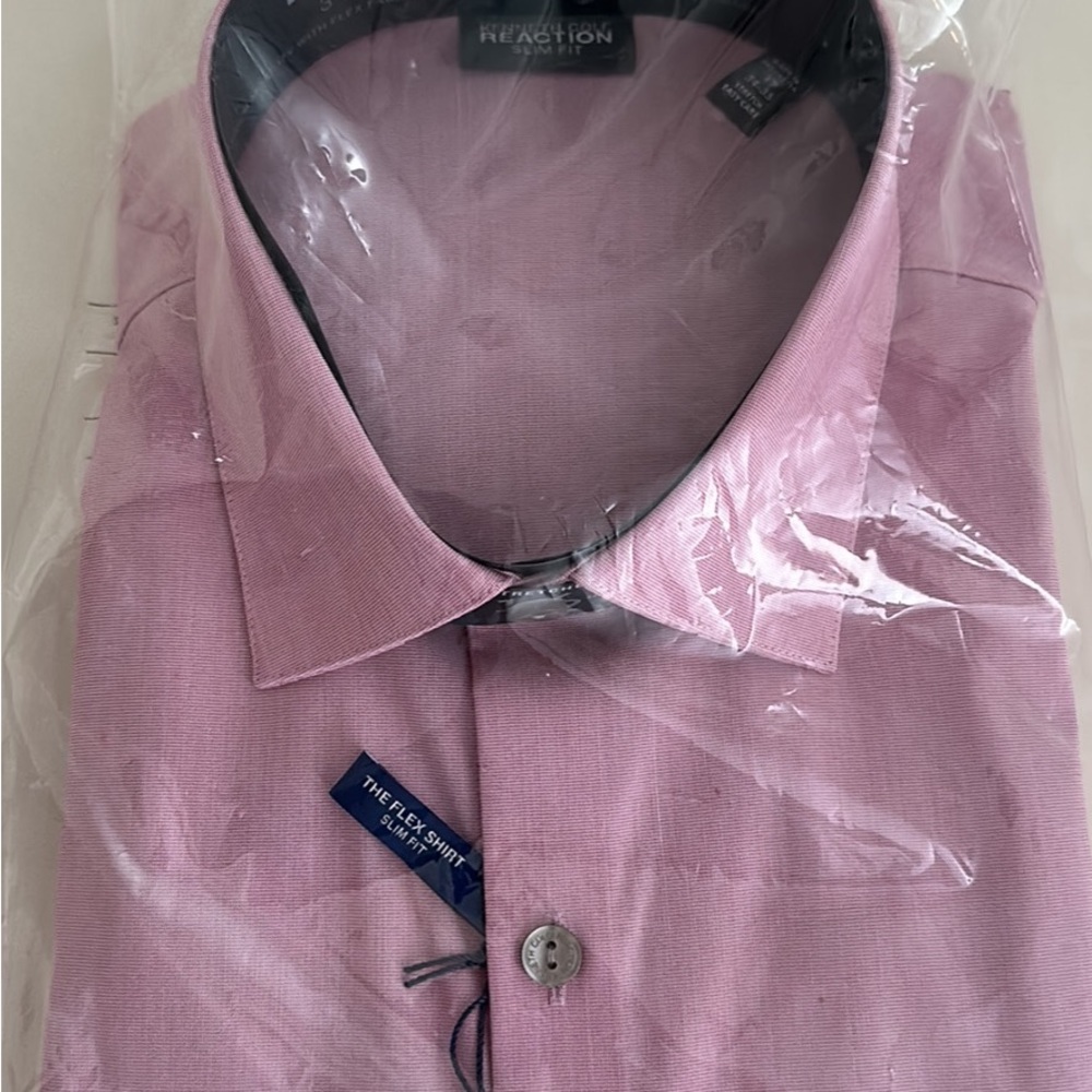 Kenneth Cole Men’s Dress Shirt Pink NEW